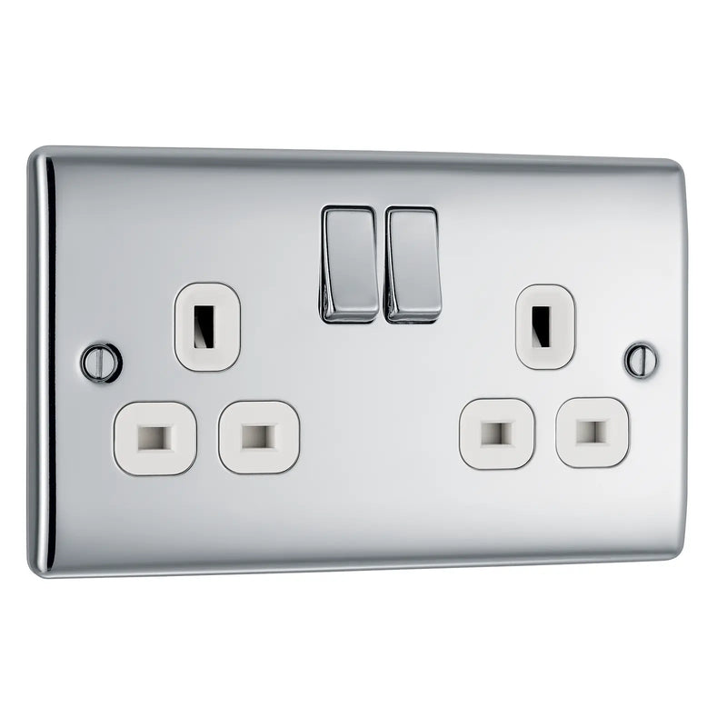 BG Electrical Nexus Metal Polished Chrome - Double, switched, double pole