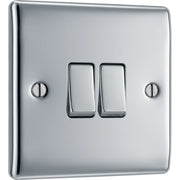 BG Electrical Nexus Metal Polished Chrome - Double, 2 way switch