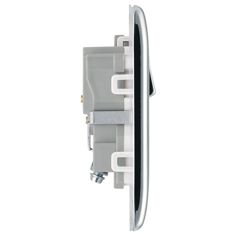 BG Electrical Nexus Metal Polished Chrome - Single, switched, double pole