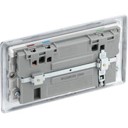 BG Electrical Nexus Metal Polished Chrome - Double switched single pole, with USB A + C (45W)