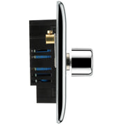 BG Electrical Nexus Metal Polished Chrome - Triple, 2 way push 200W