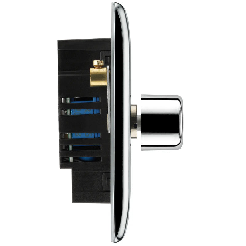 BG Electrical Nexus Metal Polished Chrome - Triple, 2 way push 200W