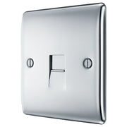 BG Electrical Nexus Metal Polished Chrome - Single, telephone socket, master