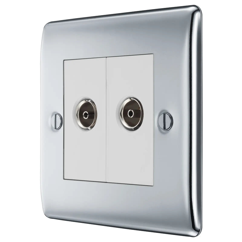 BG Electrical Nexus Metal Polished Chrome - Double, co-axial
