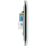 BG Electrical Nexus Metal Polished Chrome - Double, telephone socket, secondary