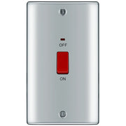 BG Electrical Nexus Metal Polished Chrome - 45A, double pole, large plate, with indicator