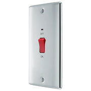 BG Electrical Nexus Metal Polished Chrome - 45A, double pole, large plate, with indicator