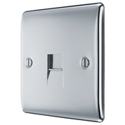 BG Electrical Nexus Metal Polished Chrome - Single, RJ11 telephone socket