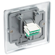 BG Electrical Nexus Metal Polished Chrome - Single, RJ11 telephone socket