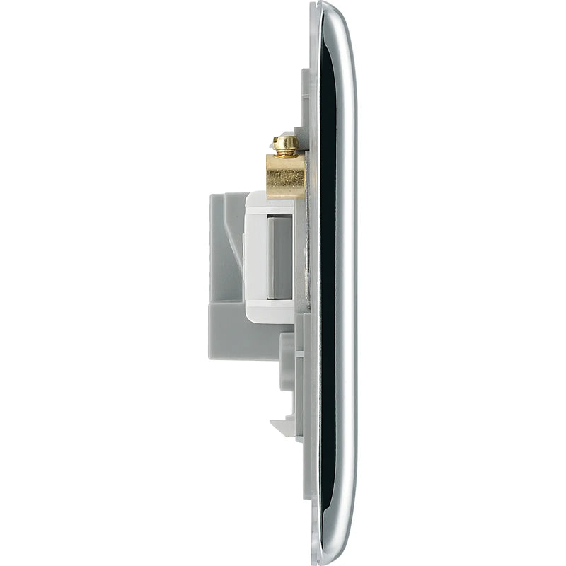 BG Electrical Nexus Metal Polished Chrome - 2A, Single, unswitched, round pin