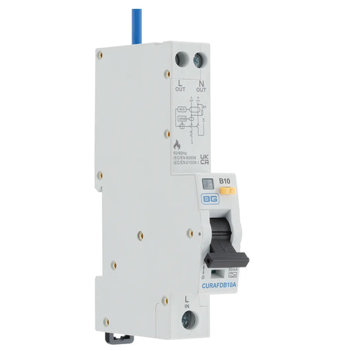 BG Circuit Protection AFDD - Unidirectional 10A AFDD combined RCBO B Curve Type A
