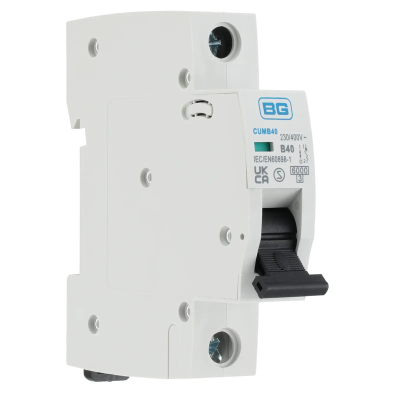 BG Circuit Protection MCB - Bidirectional 40A, B Curve, MCB, Single Pole, 6kA,1 module
