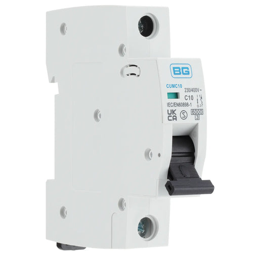 BG Circuit Protection MCB - Bidirectional 10A, C Curve, MCB, Single Pole, 6kA,1 module