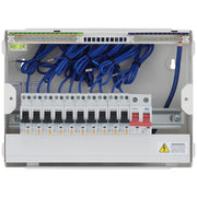 BG Circuit Protection RCBO Main Switch - 12 module, 10 way, 100A Main Switch, 10 RCBO's