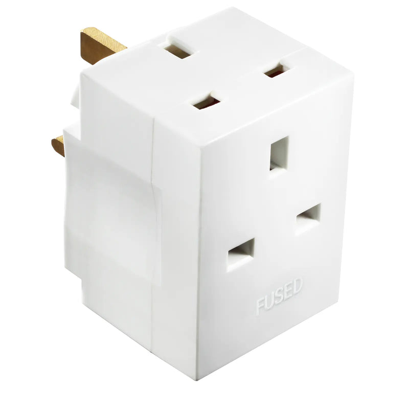 Masterplug Basic - 3 Sockets, 13A, White