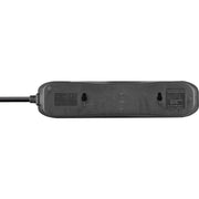 Masterplug Basic - 4 Sockets, 5m, 13A, Black