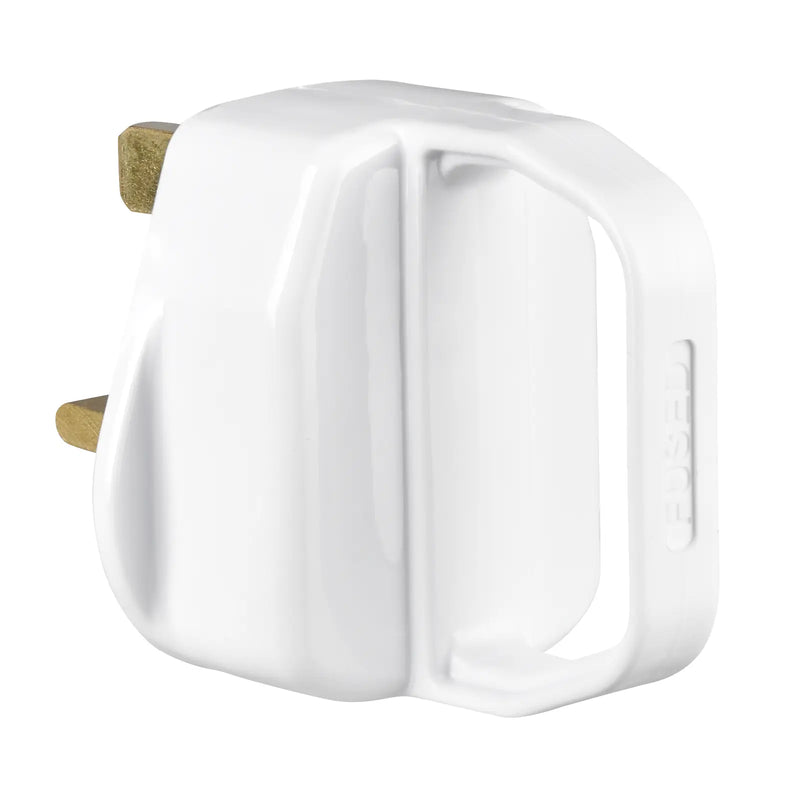 Masterplug Basic - 13A, White with Handle