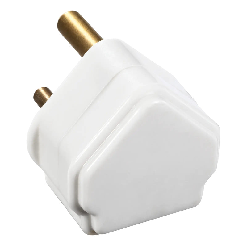 Masterplug Basic - Round Pin, 2A, White