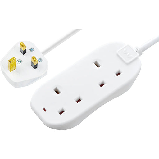 Masterplug Basic - 2 Sockets, 10m, 13A, White