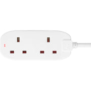 Masterplug Basic - 2 Sockets, 10m, 13A, White
