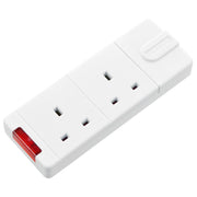 Masterplug Basic - 2 Sockets, 13A, White