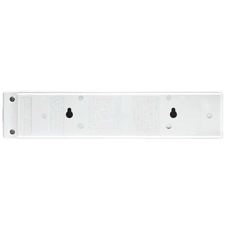 Masterplug Basic - 4 Sockets, 13A, White
