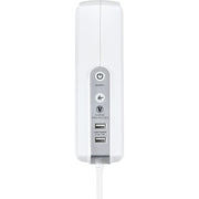 Masterplug High Gloss USB - 2 x USB A, 6 Sockets, 2m, 13A, Gloss White