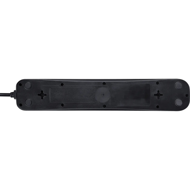 Masterplug High Gloss USB - 2 x USB A, 4 Sockets, 2m, 13A, Gloss Black
