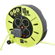 Masterplug Pro XT - 10m, 4 Sockets, 13A, Grey + Green