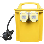 Masterplug Site - 110V 3.3KVA, 2 Sockets, 1.5m, 16A, Yellow