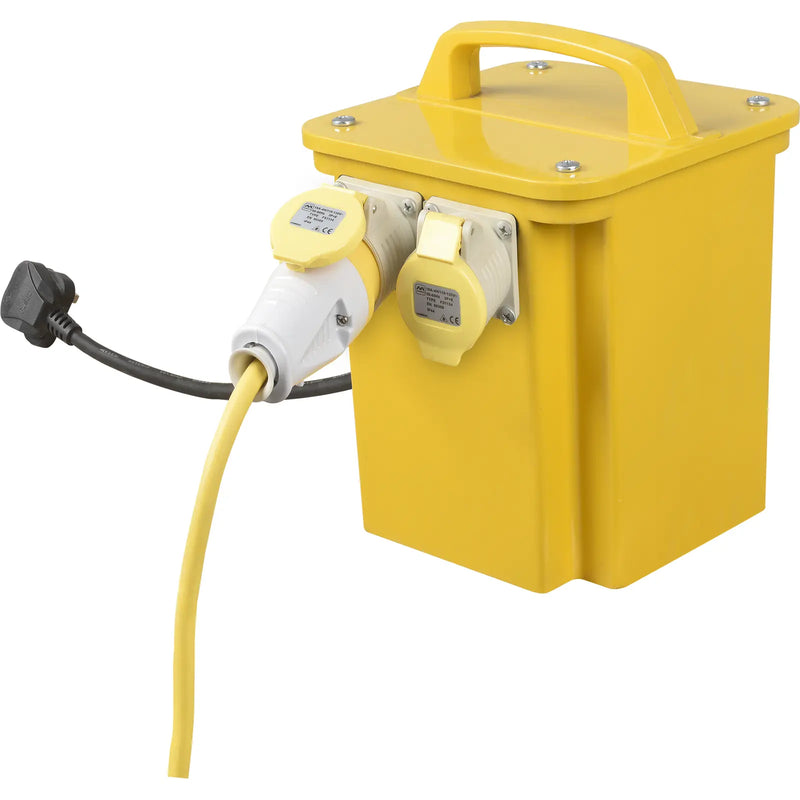 Masterplug Site - 110V 3.3KVA, 2 Sockets, 1.5m, 16A, Yellow