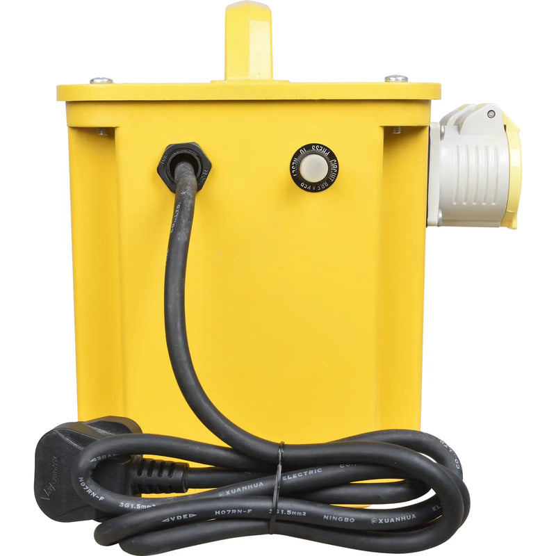 Masterplug Site - 110V 3.3KVA, 2 Sockets, 1.5m, 16A, Yellow