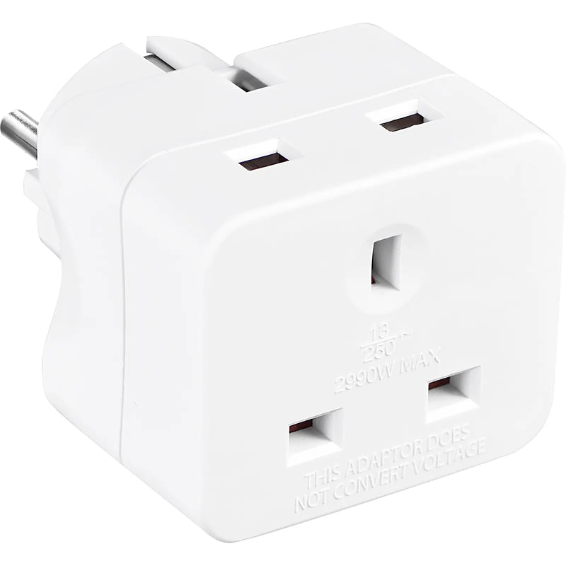 Masterplug Travel - 2 Socket, White