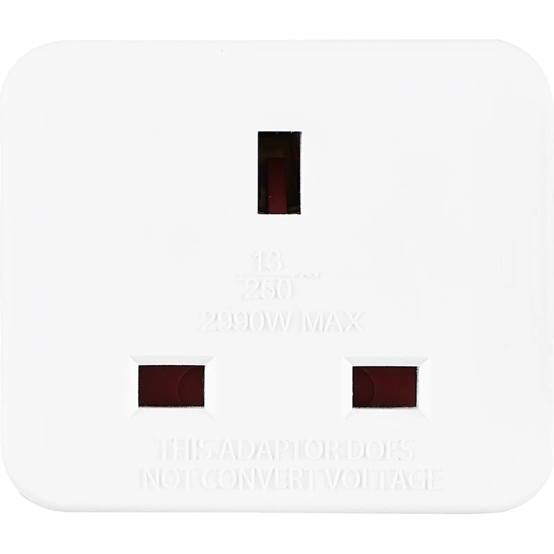 Masterplug Travel - 2 Socket, White