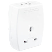 Masterplug Travel - 2 x USB A, White