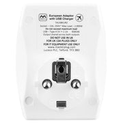 Masterplug Travel - 2 x USB A, White