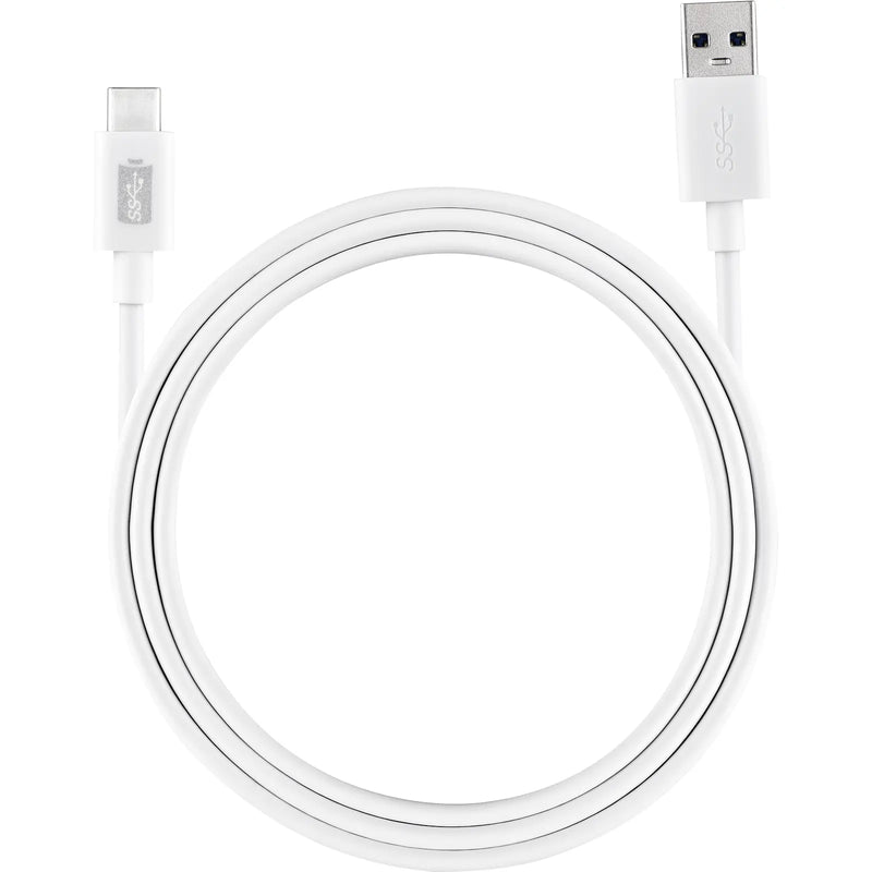 Masterplug USB - USB A to C, 1m, 18W, 5GBPS, White