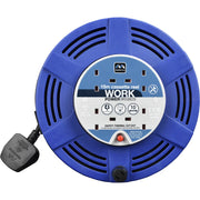Masterplug Work - 15m, 4 Sockets, 10A, Blue