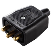 Masterplug Work - 3 Pin Connector, 10A, Black
