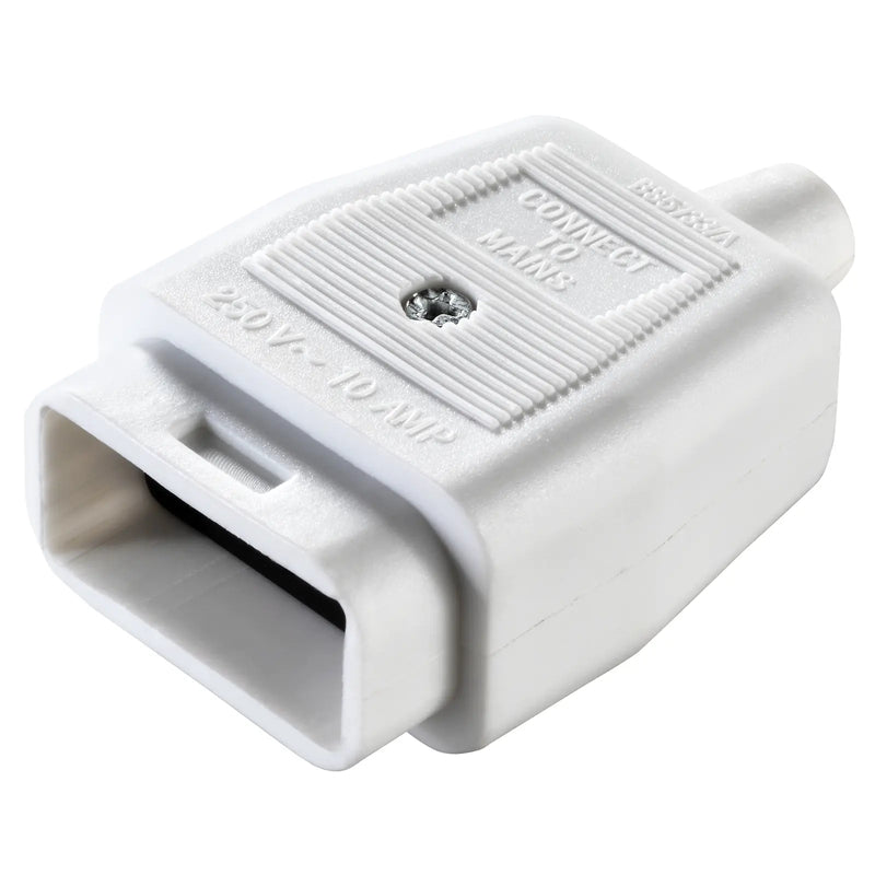 Masterplug Work - 3 Pin Connector, 10A, White