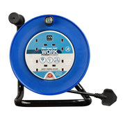 Masterplug Work - 25m, 4 Sockets, 13A, Blue