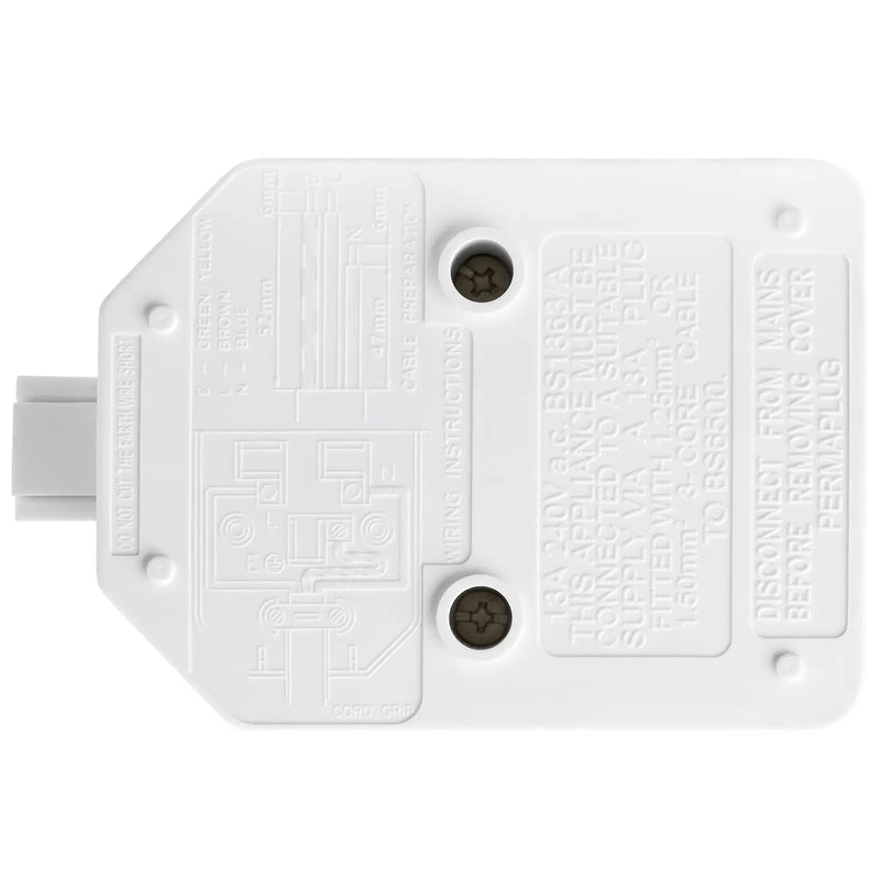 Masterplug Work - 1 Socket, 13A, White