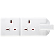 Masterplug Work - 2 Sockets, 13A, White
