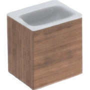 Geberit Selnova Square S 600mm Slim Basin & Two Drawer Vanity Unit -Dark Hickory