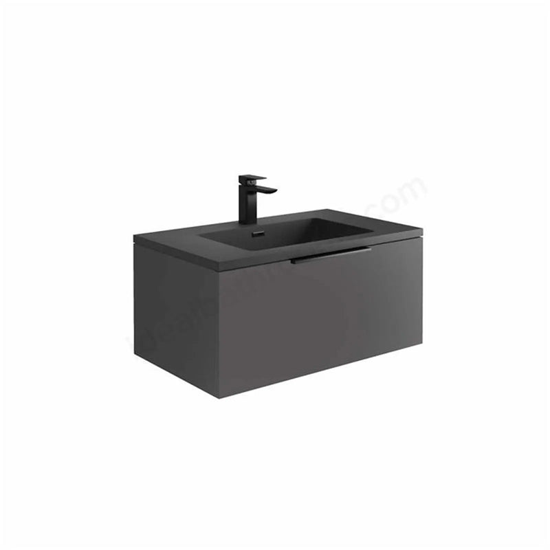Scudo Ambience 790mm x 350mm x 475mm Wall Mounted Vanity Unit - Matt Grey