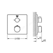Grohe Grohtherm square 2-way  shower mixer- Aquadimmer