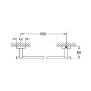 Grohe ESSENTIALS CUBE TOWEL RAIL 600MM
