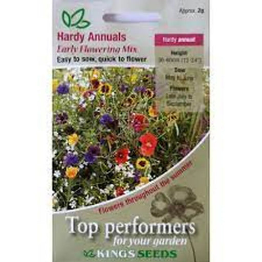 Kings Seeds Kings Seed Hardy Annuals Early Flowering Mix (PM - E )