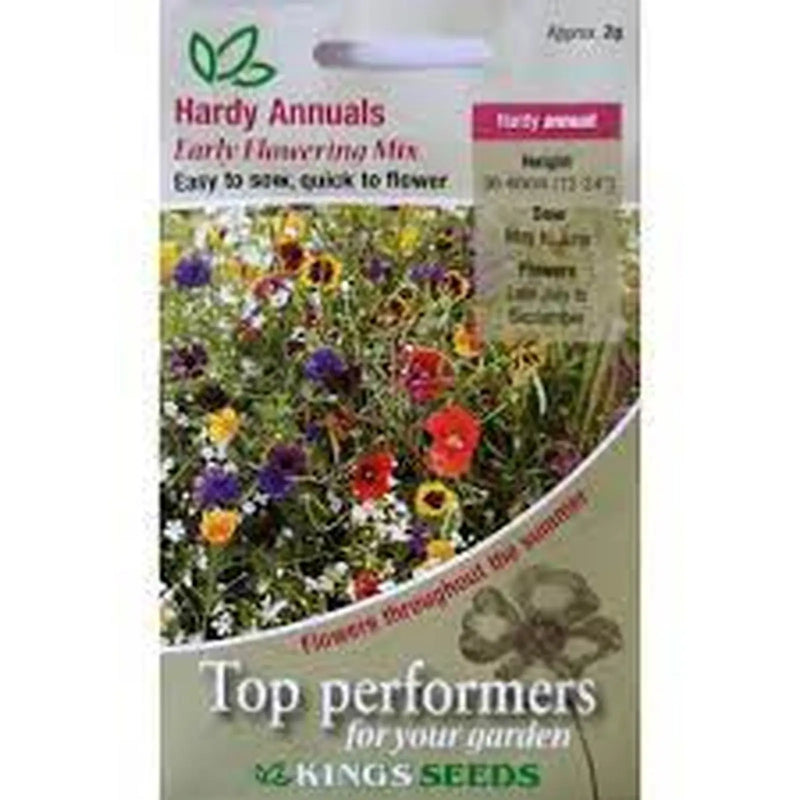 Kings Seeds Kings Seed Hardy Annuals Early Flowering Mix (PM - E )