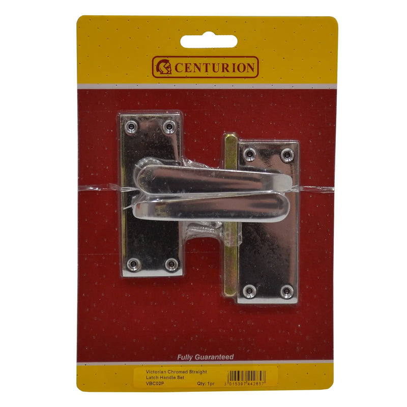 Centurion Chromed Lever Latch Set, 105mm x 40mm